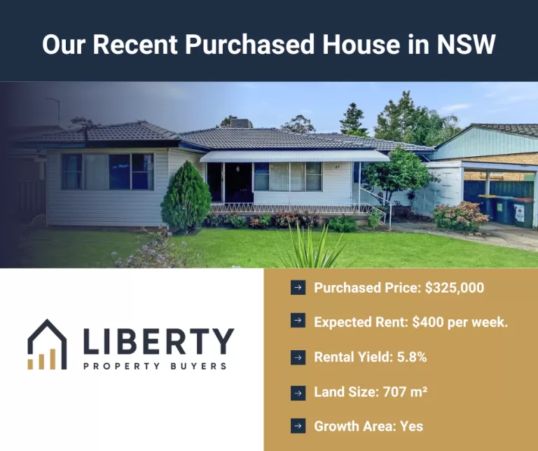 Our another suburb gem purchase in NSW - Liberty Property Buyers